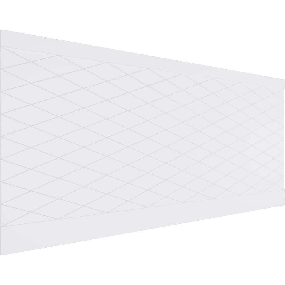 Ekena Millwork 44 in. H x 94-1/2 in. W 28.92 sq. ft. Linked Diamond PVC Wainscot Paneling Kit (1)