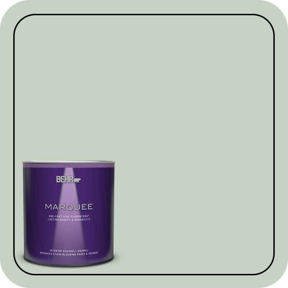 BEHR MARQUEE 1 qt. #N400-2 Frosted Sage Eggshell Enamel Interior Paint & Primer
