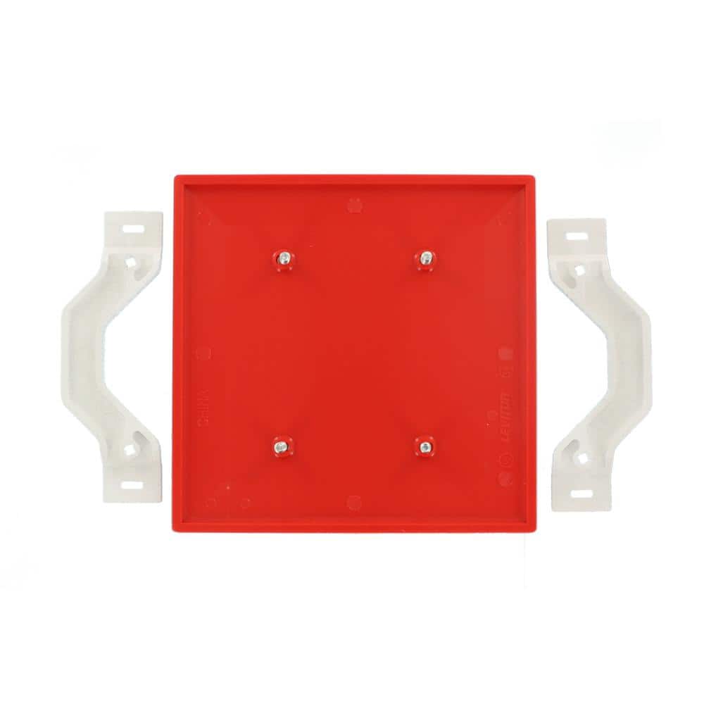 Leviton 2-Gang Red Blank Plate Nylon Strap Mount Standard Wall Plate (1-Pack) 80734-R (3)
