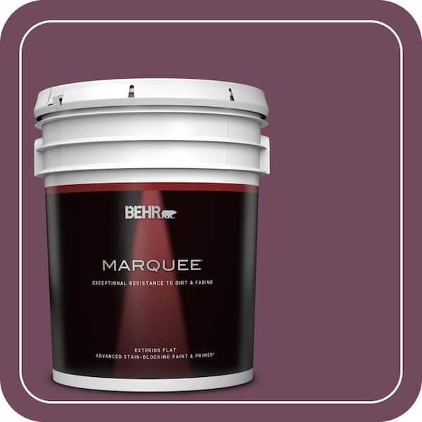 BEHR MARQUEE 5 gal. #MQ1-39 Prussian Plum Flat Exterior Paint & Primer (2)