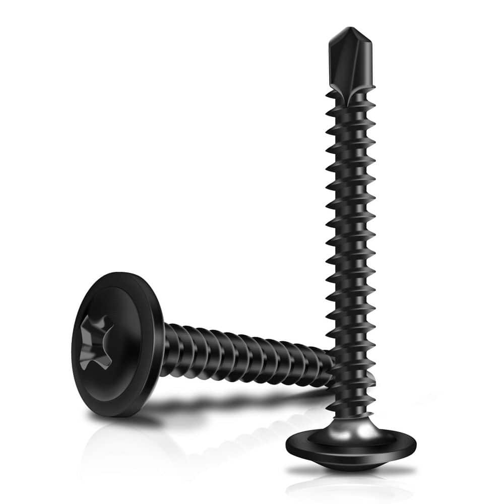 MarySino #10 x 1-1/2 in. 410-Stainless Steel Phillips Truss Head Self Drilling Sheet Metal Screw (100-Pack) (1)