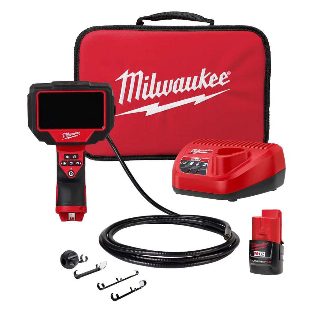 Milwaukee M12 12V Lithium-Ion Corldless M-SPECTOR 360-Degree 10 ft. Inspection Camera Kit