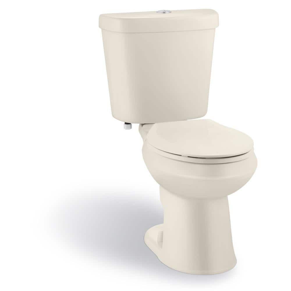 Glacier Bay Rough 2-Piece 1.1 GPF/1.6 GPF Dual Flush Toilet in, Seat Included