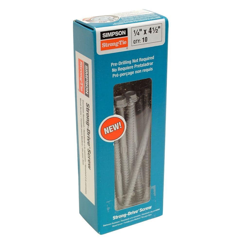Simpson Strong-Tie 4-1/2 in. Strong-Drive SDS Structural Wood Screws (10-Pack) (1)