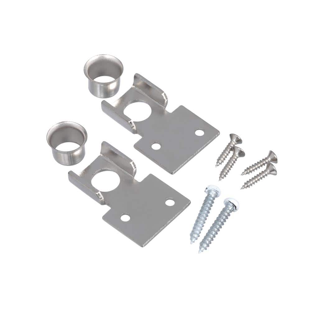 Prime-Line Push-In Sliding Door Keyed Lock, 1 in., Diecast and Steel Components, Aluminum Painted Finish (2)