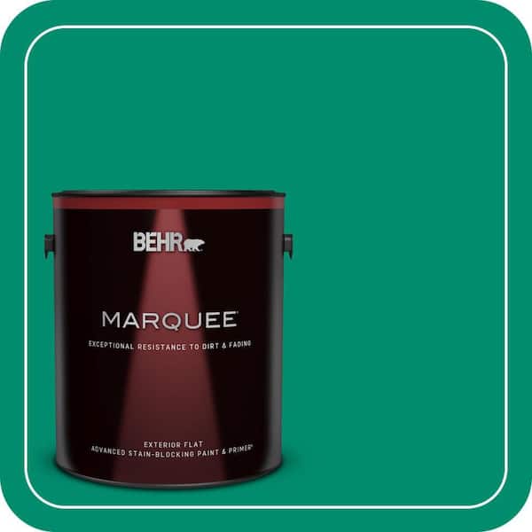BEHR MARQUEE 1 gal. #S-G-470 Festive Green Flat Exterior Paint & Primer (2)