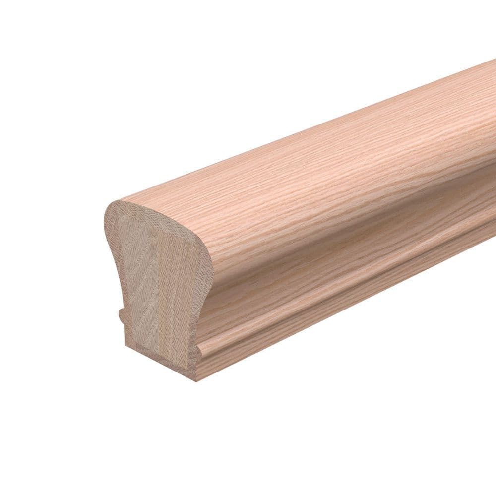 EVERMARK Stair Parts 6010 8 ft. Unfinished Red Oak Handrail