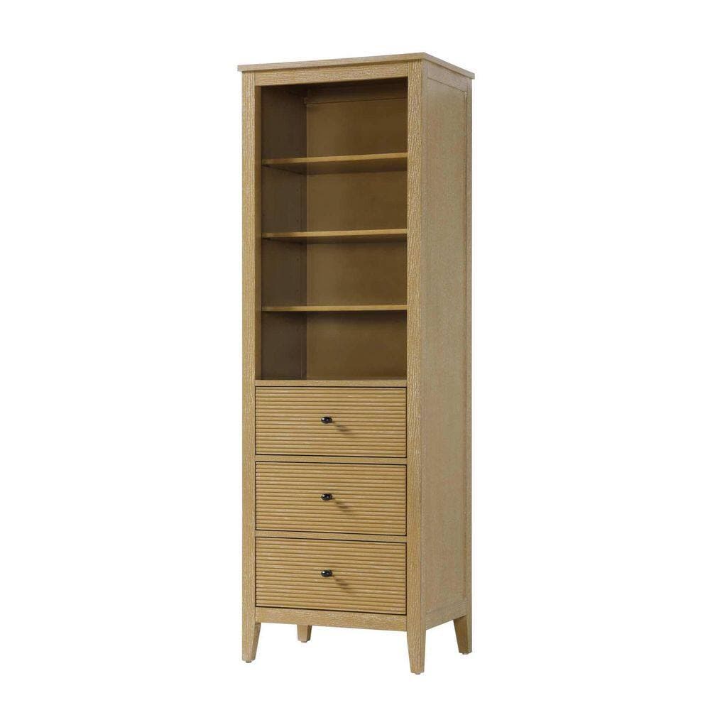 TIMELESS HOME 24 in. W x 18 in. D x 72 in. H Beige Freestanding Linen Cabinet (3)