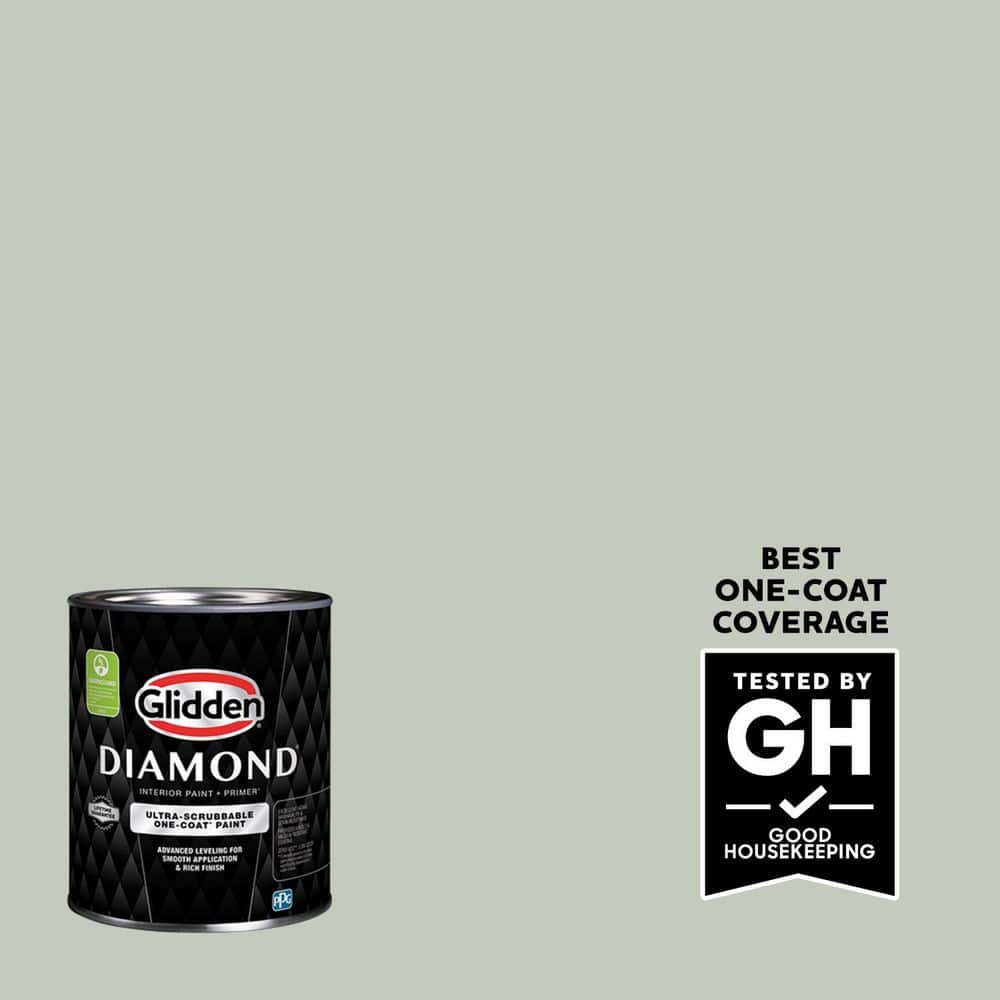 Glidden Diamond 1 qt. PPG1128-3 Life Lesson Satin Interior Paint with Primer