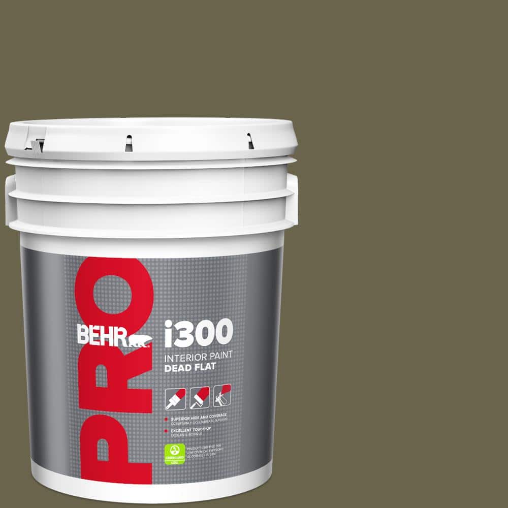 BEHR PRO 5 gal. #HDC-FL14-8 Deer Trail Dead Flat Interior Paint