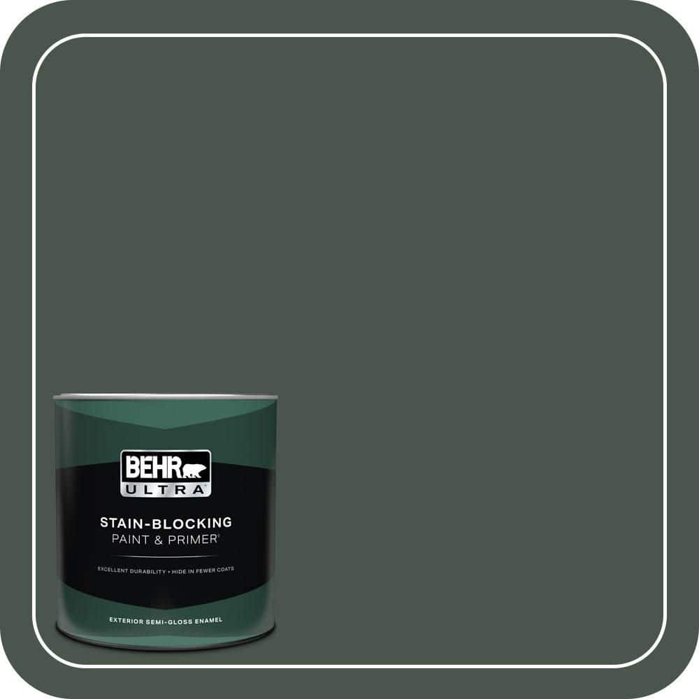 BEHR ULTRA 1 qt. #460F-7 Hazel Woods Semi-Gloss Enamel Exterior Paint & Primer