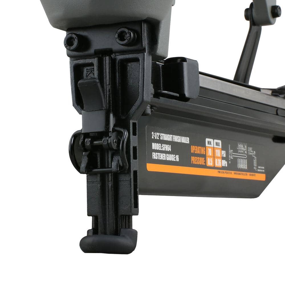 NuMax Pneumatic 16-Gauge 2-1/2 in. Straight Finish Nailer with Nails (2000-Count) (2)