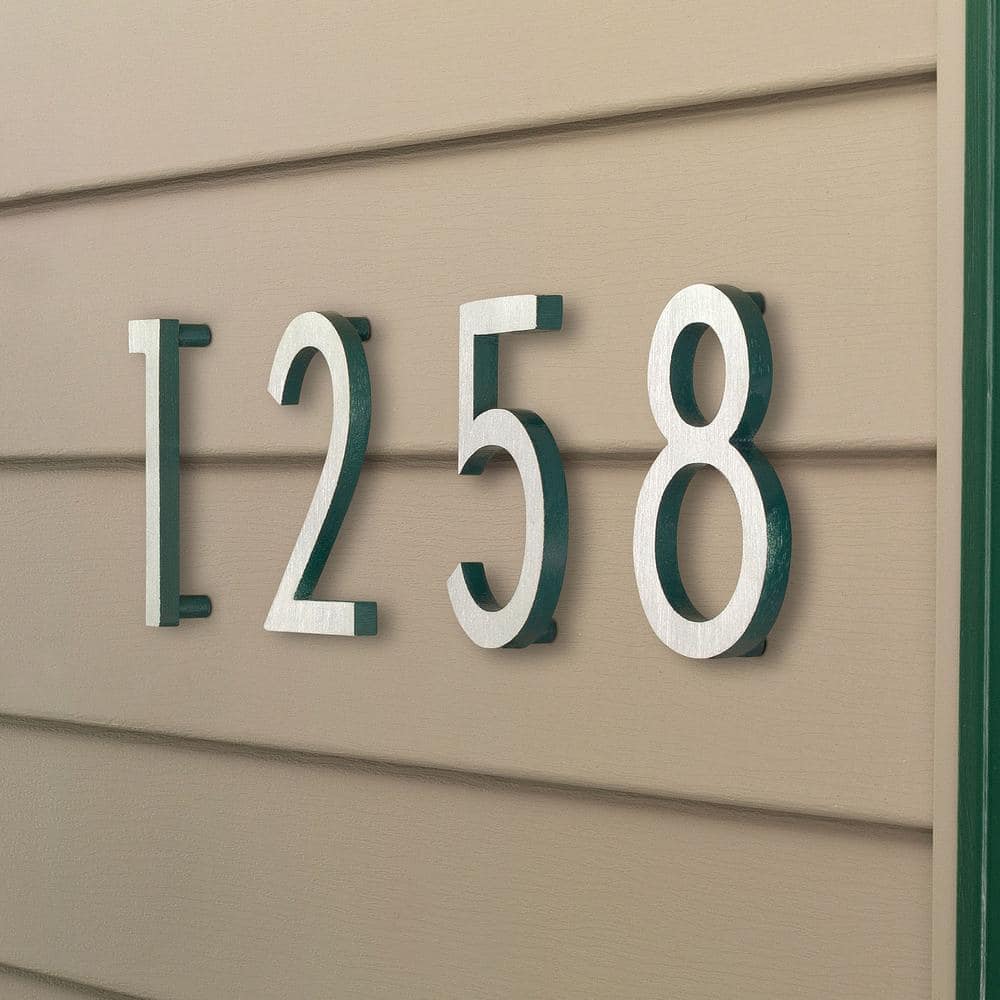Montague Metal Products 10 in. Black Aluminum Floating or Flat Modern House Number 0 (3)