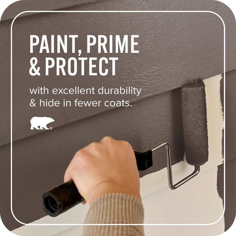 BEHR ULTRA 1 qt. #PMD-91 Iced Espresso Satin Enamel Exterior Paint & Primer (3)