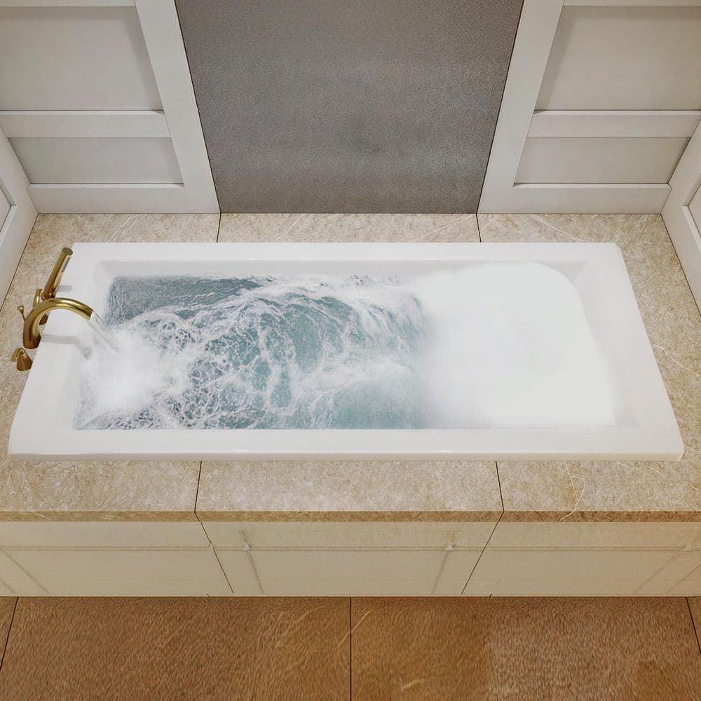 Universal Tubs Sapphire Series 72 in. x 36 in. Rectangular Whirlpool Bathtub with Right Drain and V-Style Back Jets in Glossy White (1)