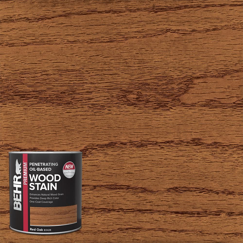 BEHR PREMIUM 1 qt. #TIS-528 Red Oak Transparent Oil-Based Penetrating Interior Wood Stain
