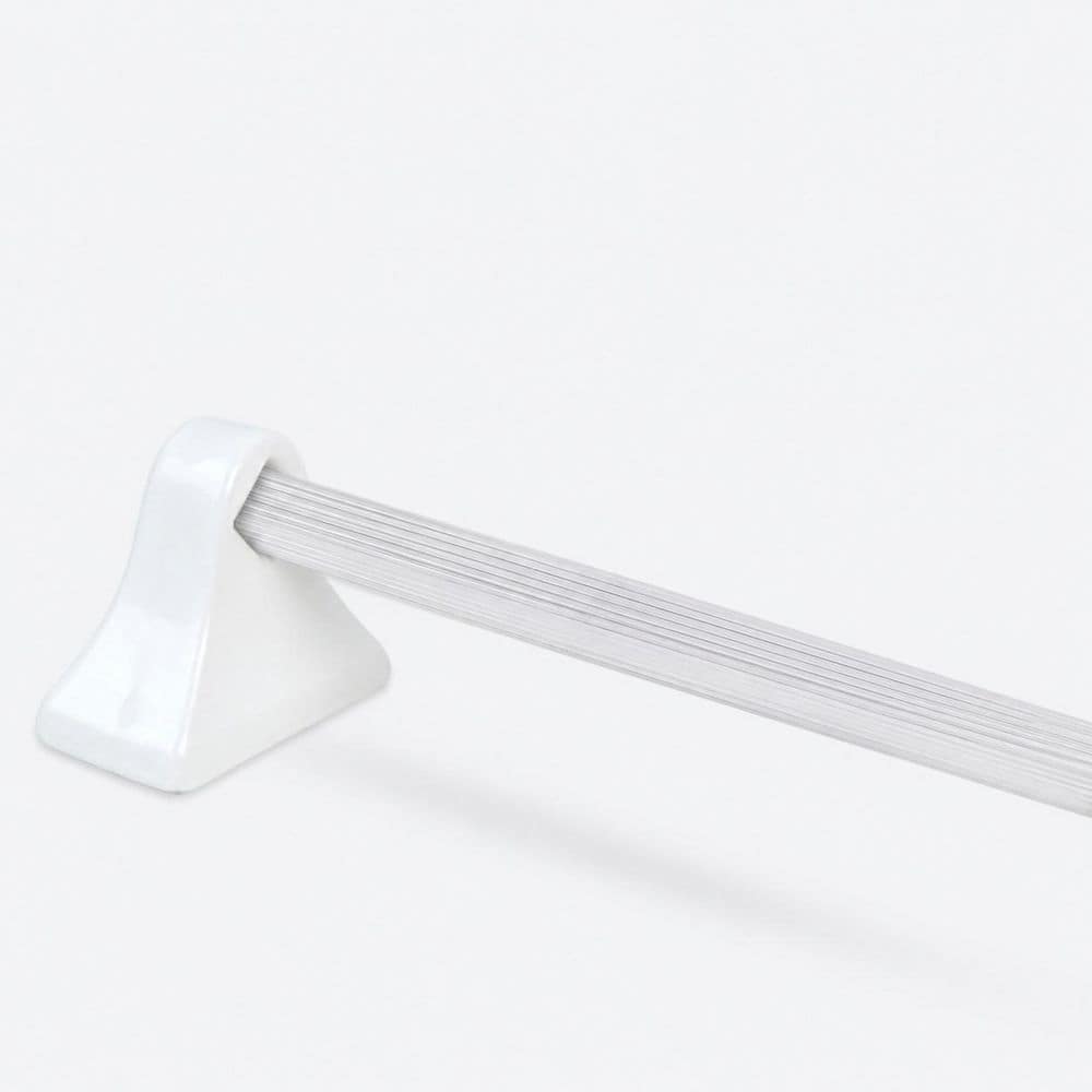 Unbranded Clear Plastic 24 in. Cut to Fit Spring Loaded Replacement Towel Bar Rod for Ceramic Porcelain Holders (3)