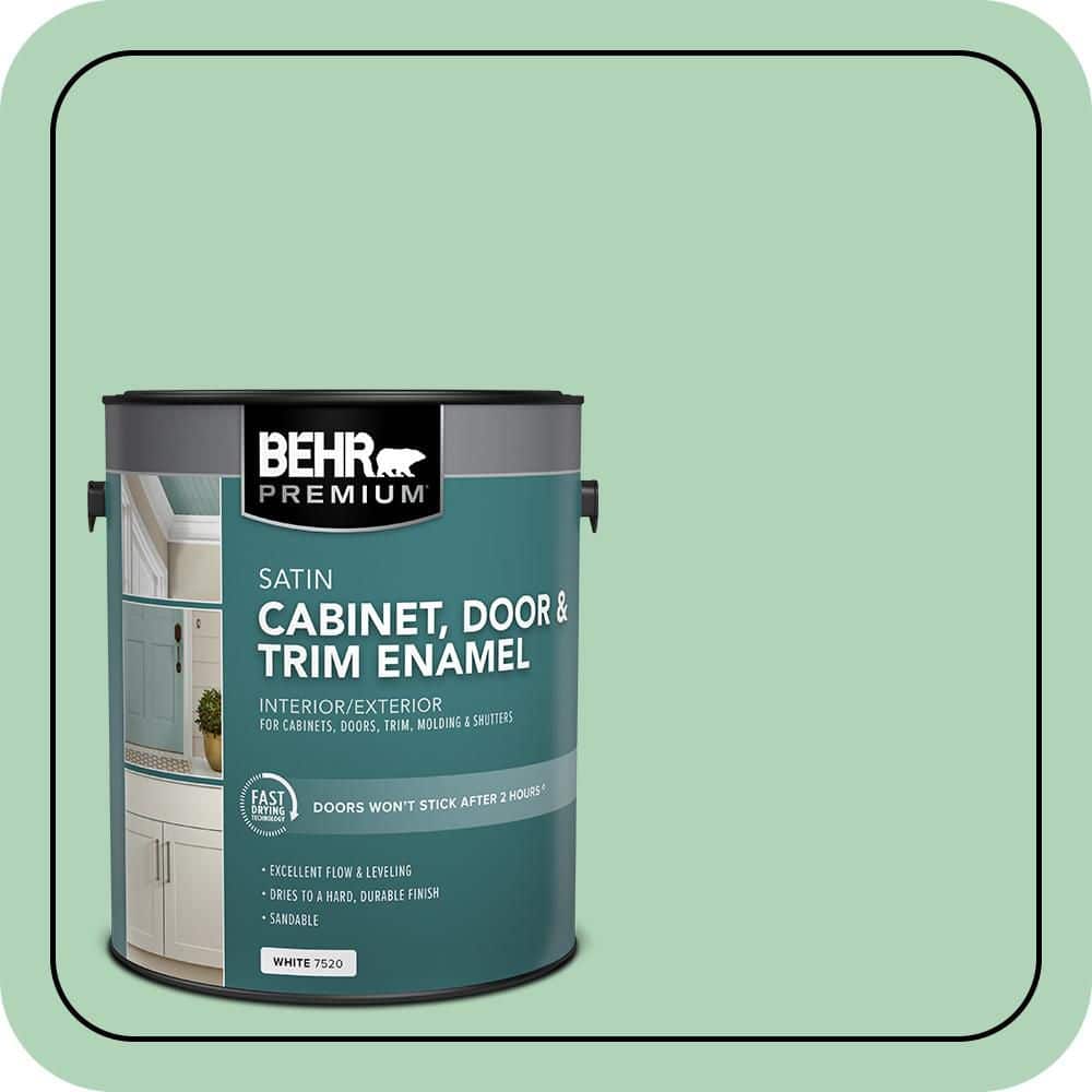 BEHR PREMIUM 1 gal. #M410-3 Enchanted Meadow Satin Enamel Interior/Exterior Cabinet, Door & Trim Paint