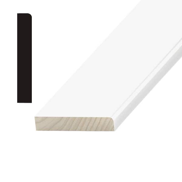 Kelleher Round Edge 9/16 in. x 3-1/2 in. Double Primed Pine Baseboard Moulding (2)