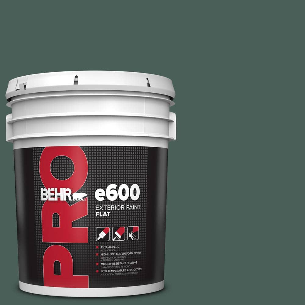 BEHR PRO 5 gal. #ICC-86 New Hunter Flat Exterior Paint