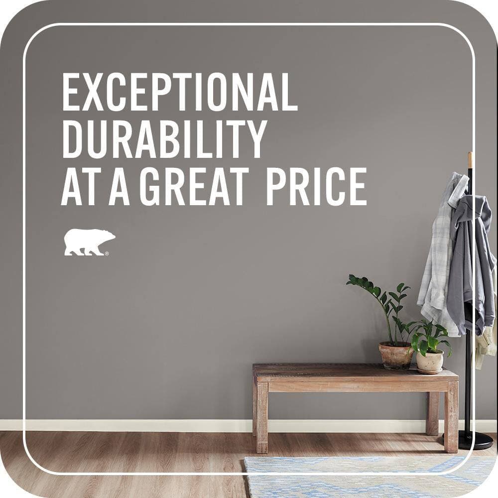 BEHR PREMIUM PLUS #PPU18-17 Suede Gray Flat EcoMix Plant-Based & Primer (4)
