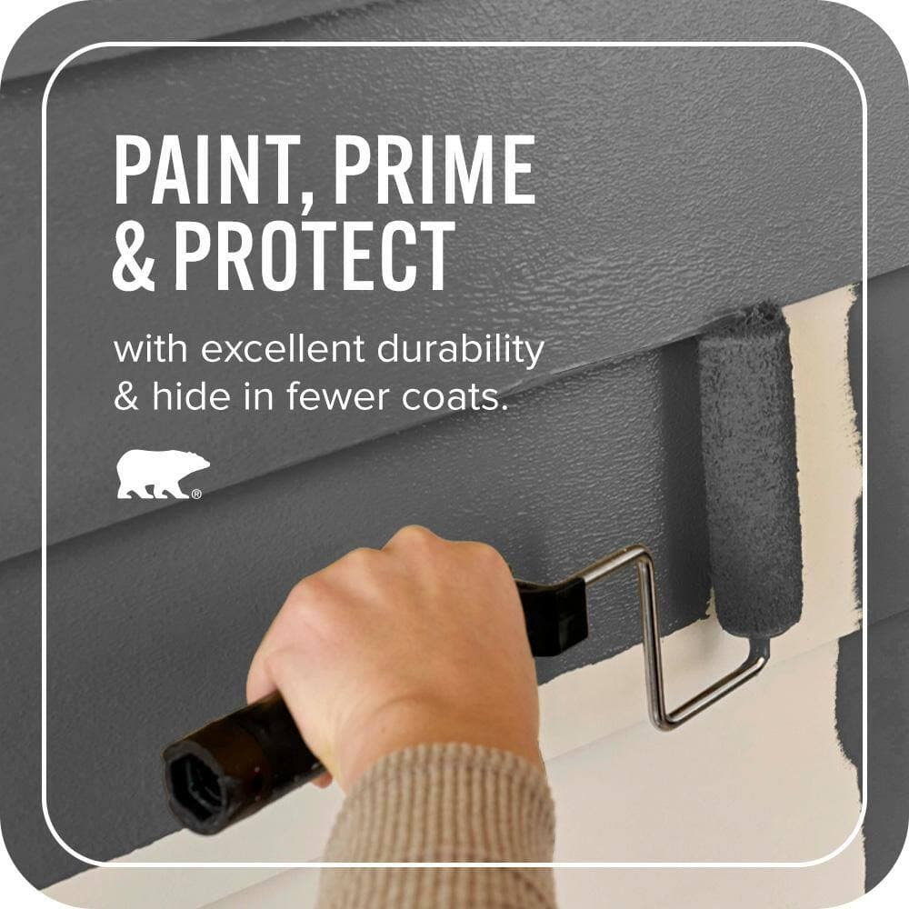 BEHR ULTRA 1 qt. #N460-7 Space Black Satin Enamel Exterior Paint & Primer (3)