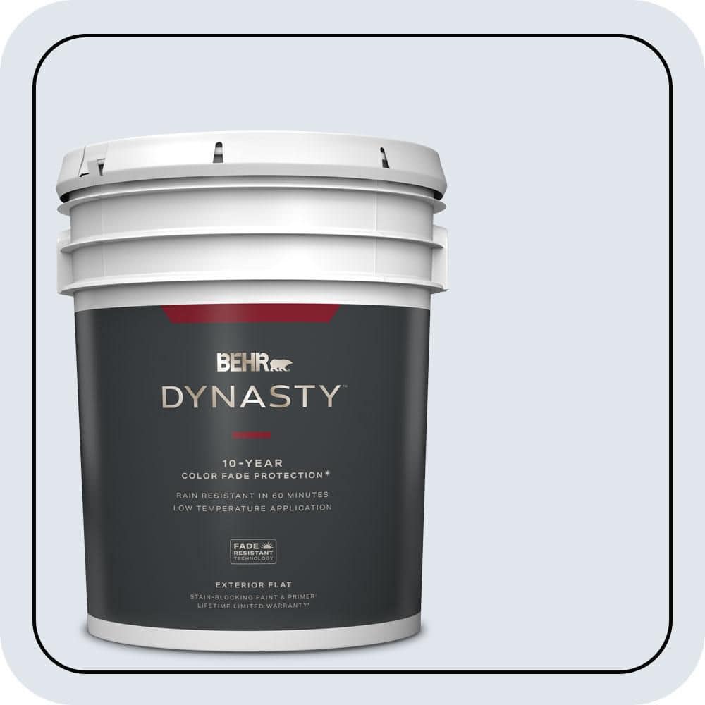 BEHR DYNASTY 5 gal. #600E-1 Genteel Lavender Flat Exterior Stain-Blocking Paint & Primer