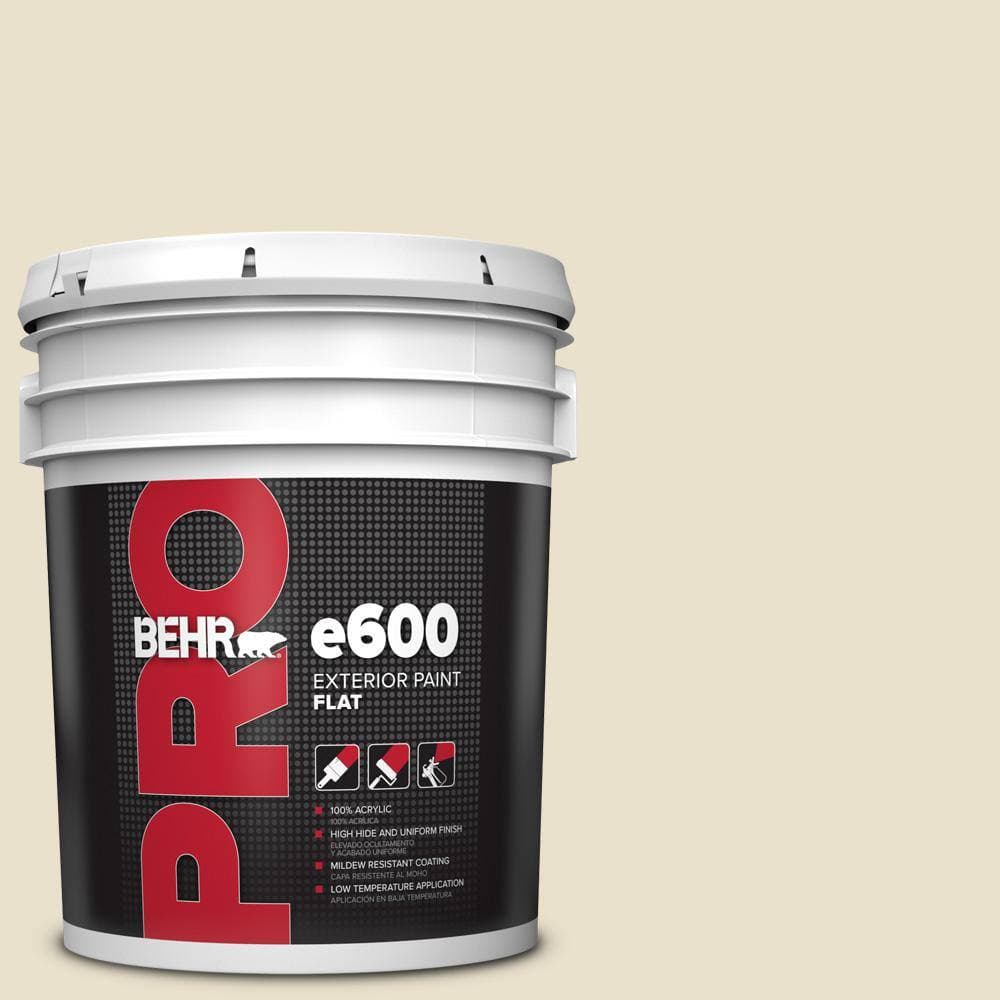 BEHR PRO 5 gal. #760C-2 Country Beige Flat Exterior Paint (1)