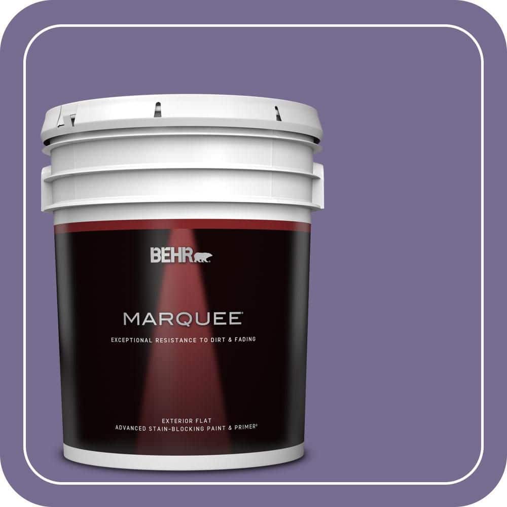 BEHR MARQUEE 5 gal. #650D-6 Purple Silhouette Flat Exterior Paint & Primer