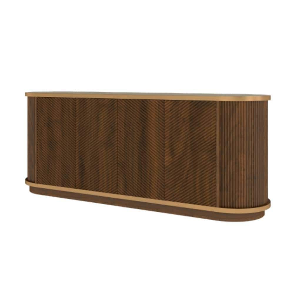 Unbranded 63 in. W x 17.8 in. D x 26 in. H Bathroom Brown Linen Cabinet (1)