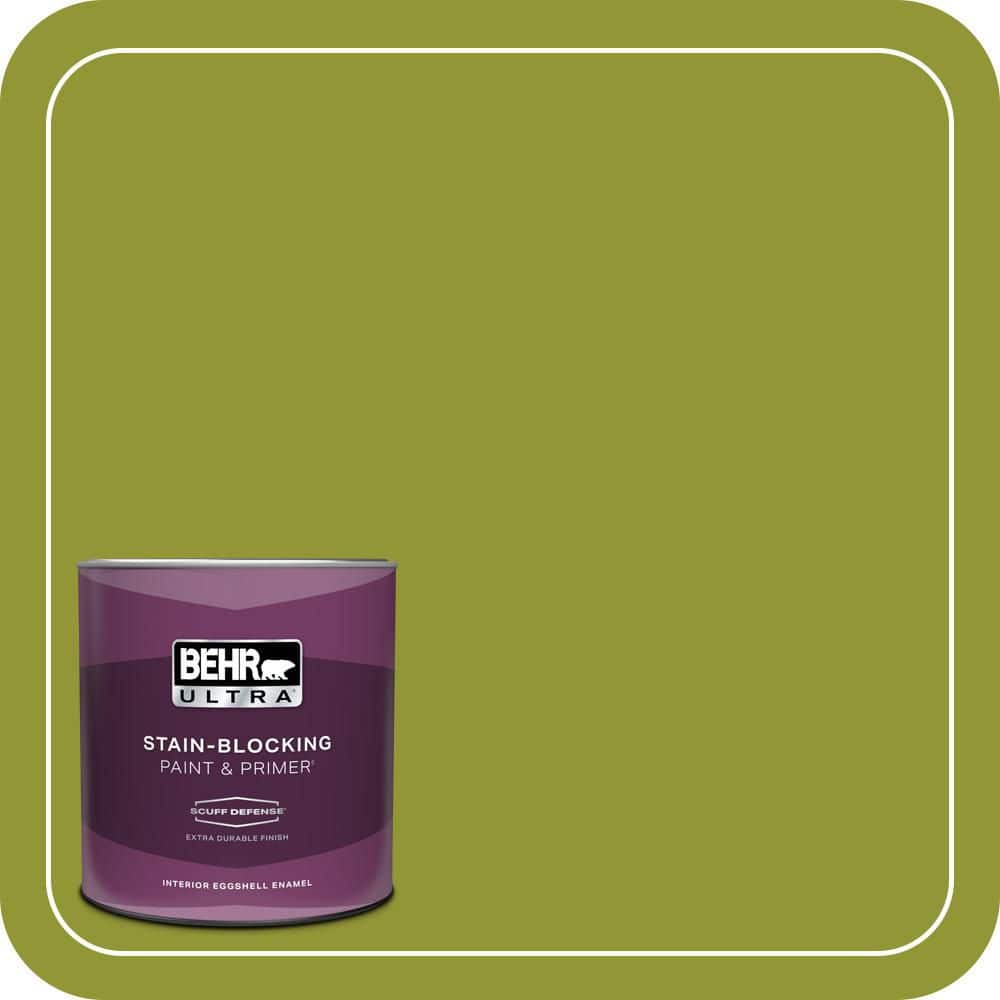 BEHR ULTRA 1 qt. #S-H-410 Appletini Extra Durable Eggshell Enamel Interior Paint & Primer
