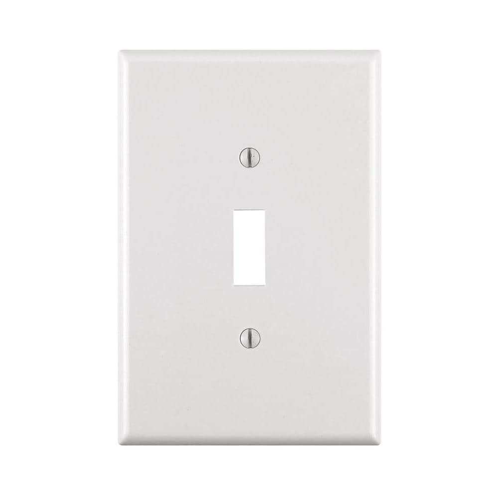Leviton 1-Gang White Toggle Plastic Jumbo/Oversized Wall Plate (1-Pack) 88101-W