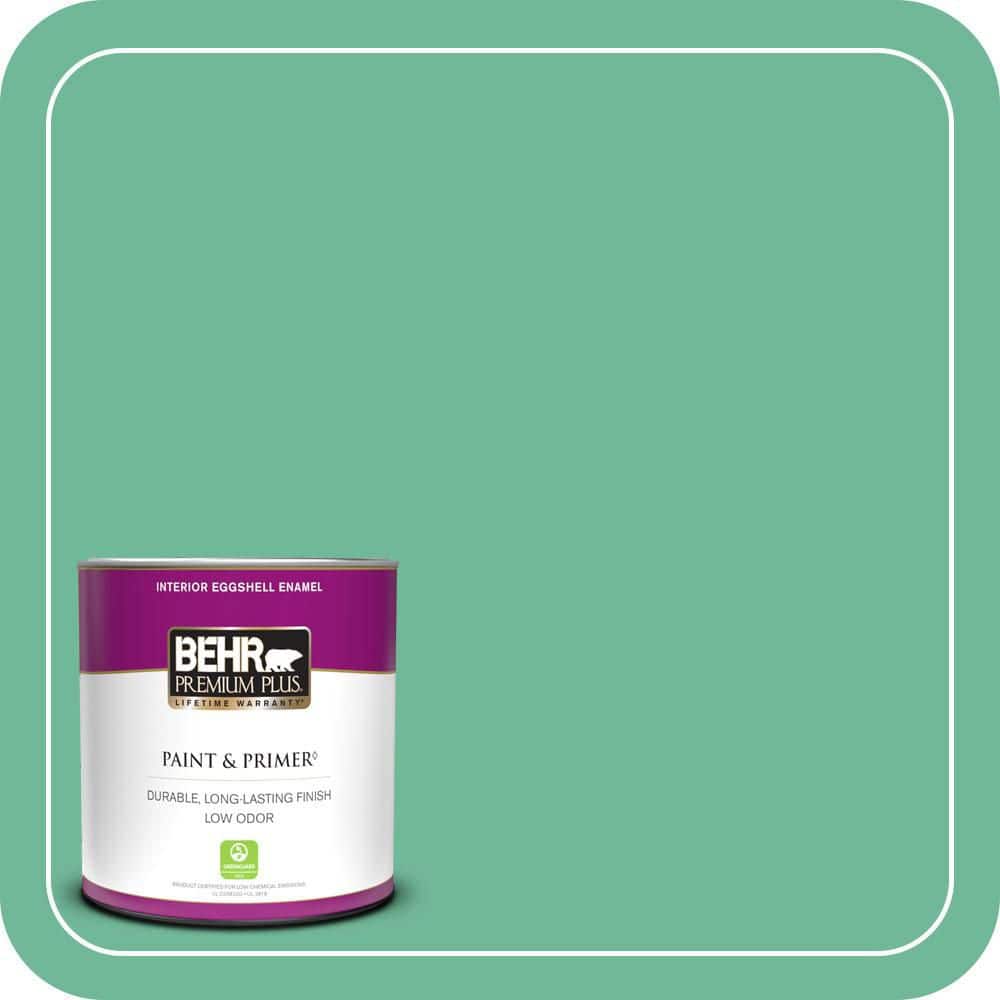 BEHR PREMIUM PLUS 1 qt. #MQ6-41 Farmers Market Eggshell Enamel Low Odor Interior Paint & Primer