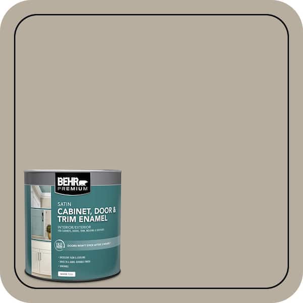 BEHR PREMIUM 1 qt. #AE-28 Empire State Satin Enamel Interior/Exterior Cabinet, Door & Trim Paint (2)