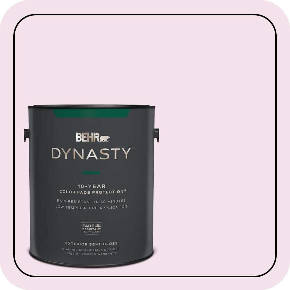 BEHR DYNASTY 1 gal. #690C-2 Pink Amour Semi-Gloss Exterior Stain-Blocking Paint & Primer