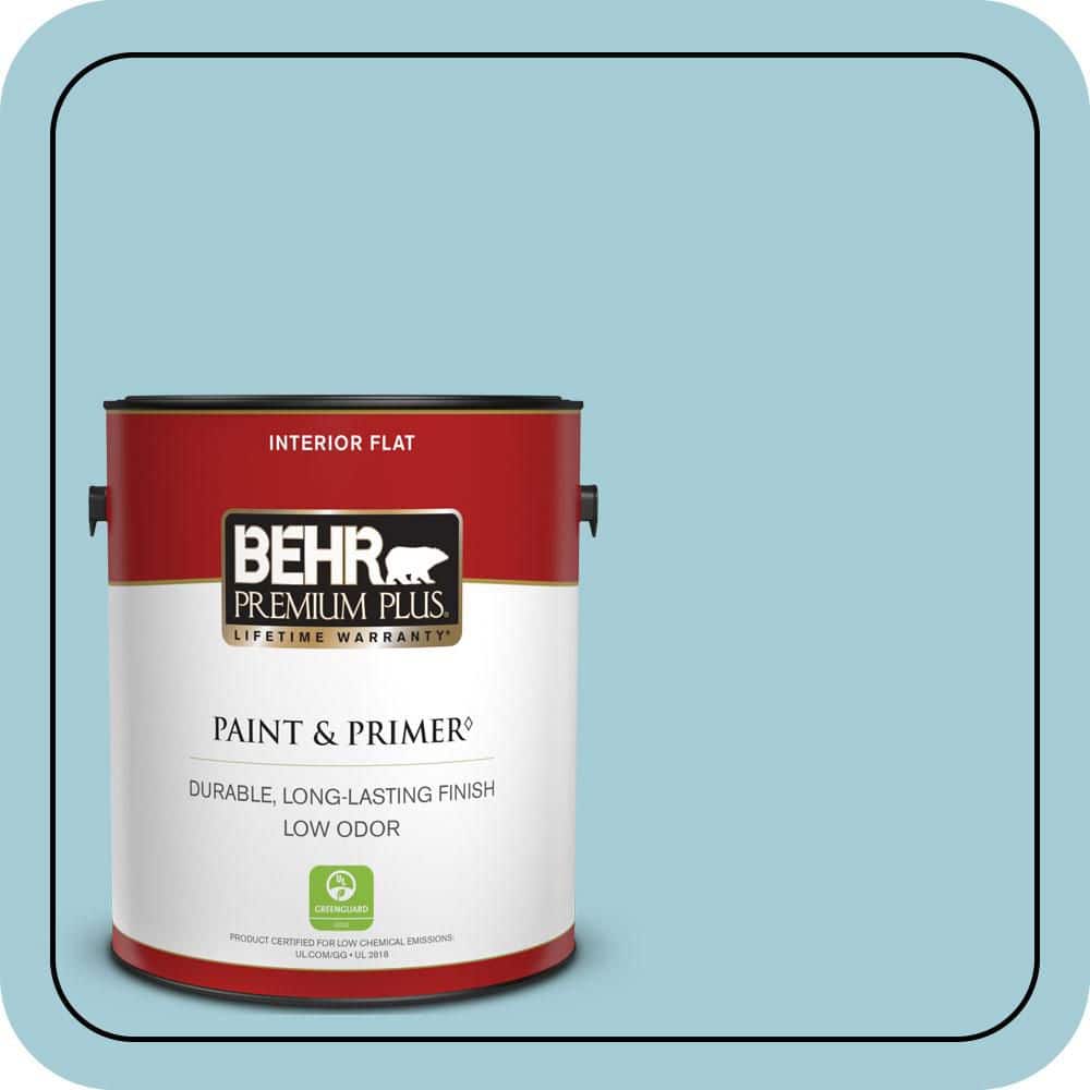 BEHR PREMIUM PLUS 1 gal. #S460-2 Drip Flat Low Odor Interior Paint & Primer (1)