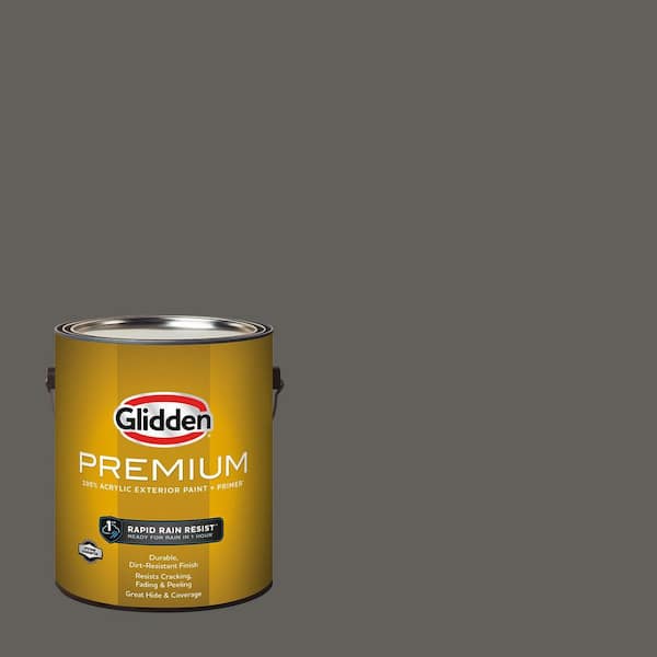 Glidden Premium 1 gal. PPG0999-7 Dark Woods Flat Exterior Latex Paint (2)