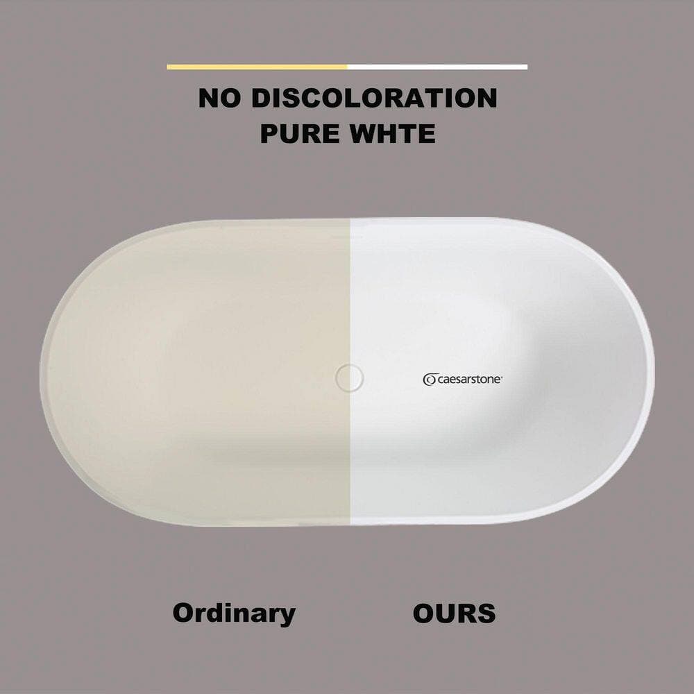 Opvande 31.5 in. Solid Surface Freestanding Soaking Bathtub with Slim Rim, Center Drain Matte (4)