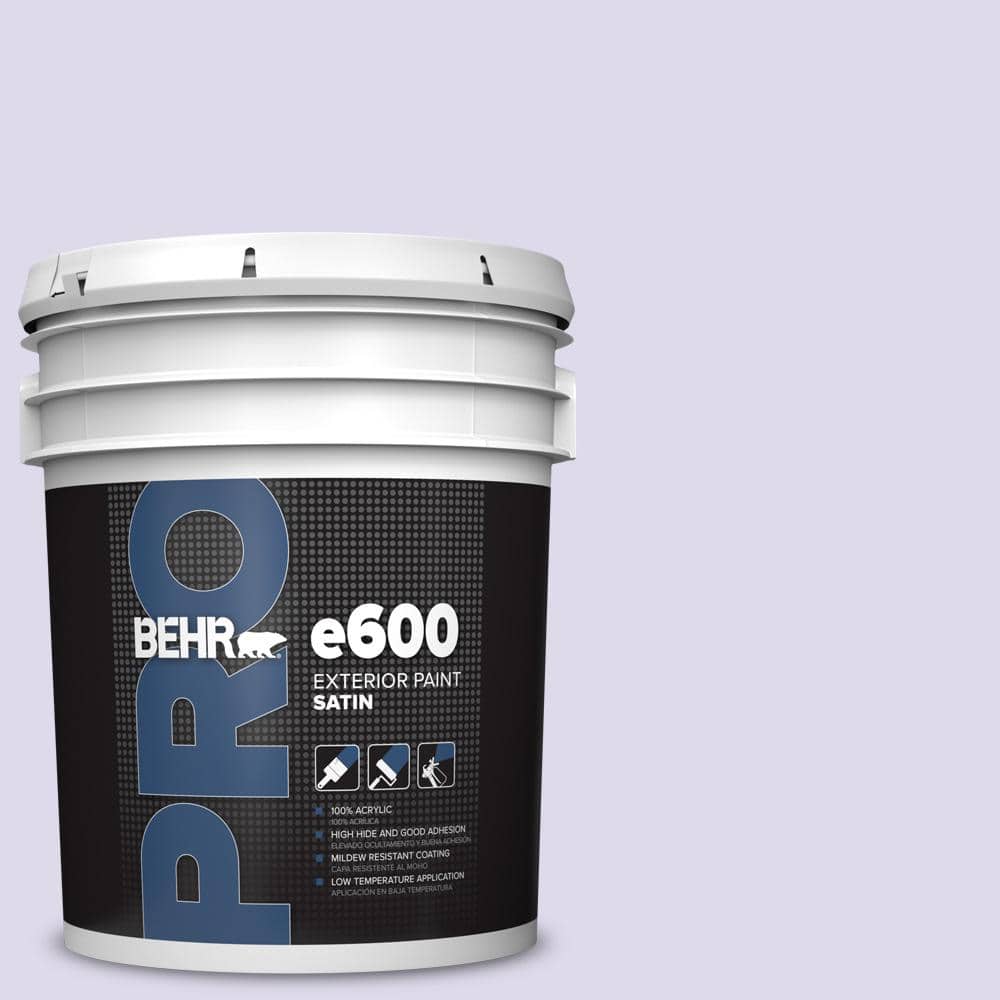 BEHR PRO 5 gal. #640A-2 Misty Violet Satin Exterior Paint