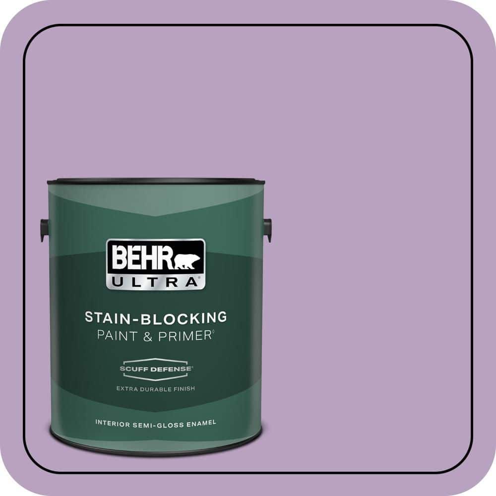 BEHR ULTRA 1 gal. #660D-4 Lilac Rose Extra Durable Semi-Gloss Enamel Interior Paint & Primer