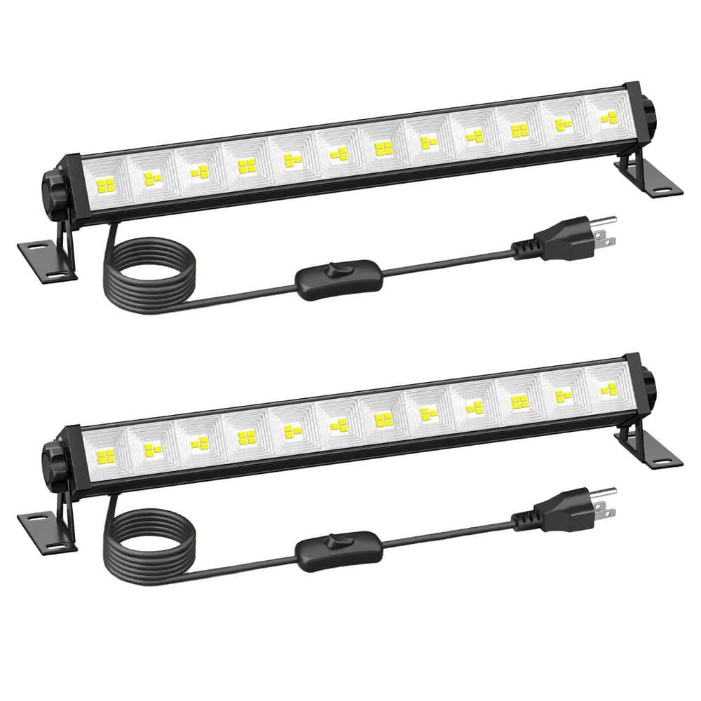 Unbranded 120 Volt 5400 Lumen LED Shop Light Plug-In Garage Work Light Energy Saving 6000K Daylight with 6.6 ft. Cord, 2 Pack (1)