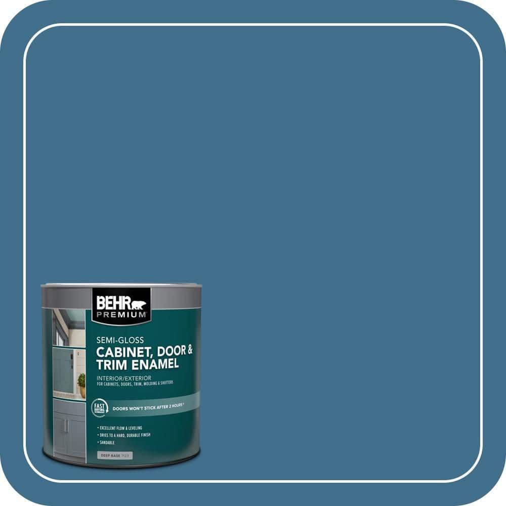 BEHR PREMIUM 1 qt. #M500-5 Sojourn Blue Semi-Gloss Enamel Interior/Exterior Cabinet, Door & Trim Paint