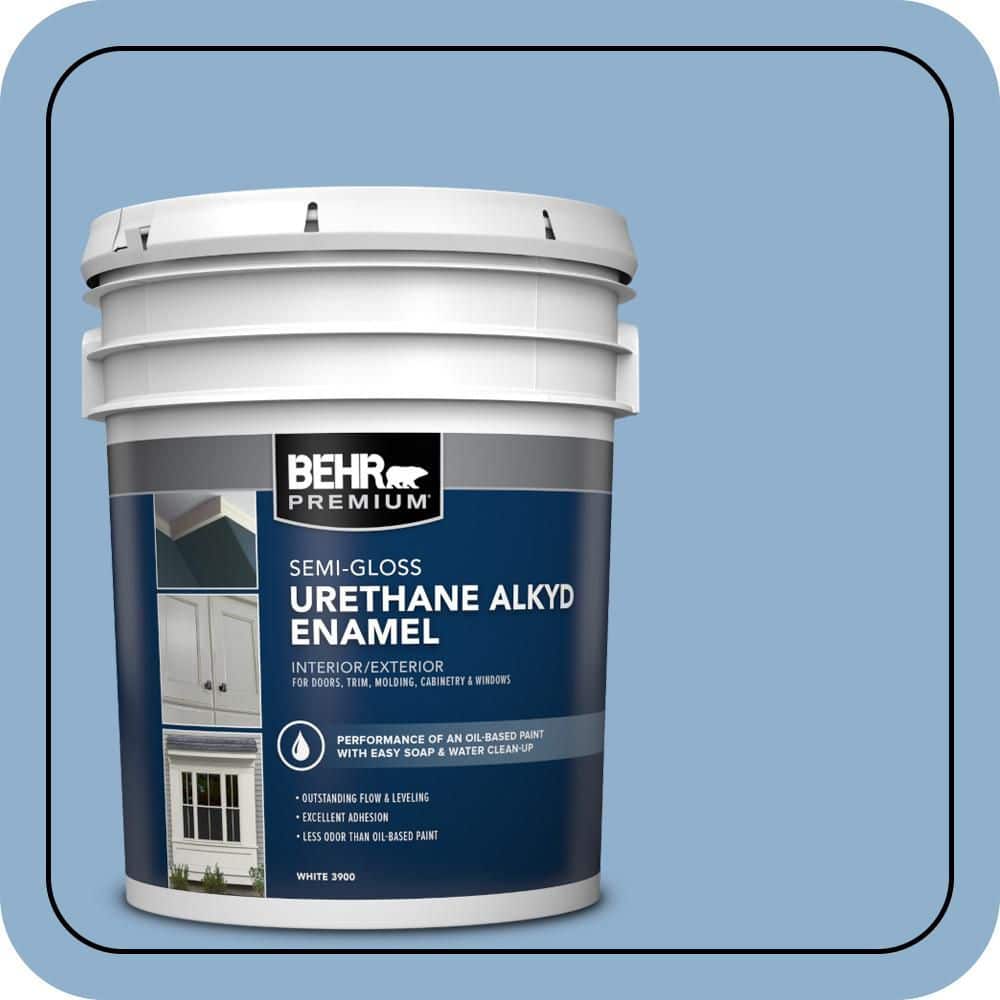 BEHR PREMIUM 5 gal. #M510-3 Sailors Knot Urethane Alkyd Semi-Gloss Enamel Interior/Exterior Paint