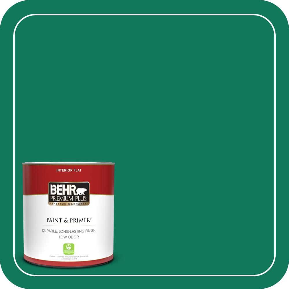 BEHR PREMIUM PLUS 1 qt. #MQ4-14 Soapstone Flat Low Odor Interior Paint & Primer