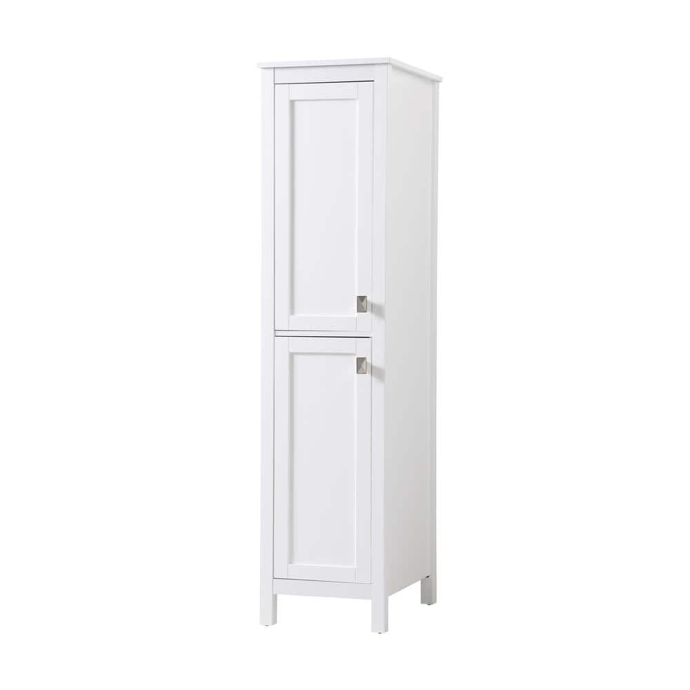 Unbranded Timeless Home 16 in. W x 22 in. D x 65 in. H White Freestanding Linen Cabinet (3)