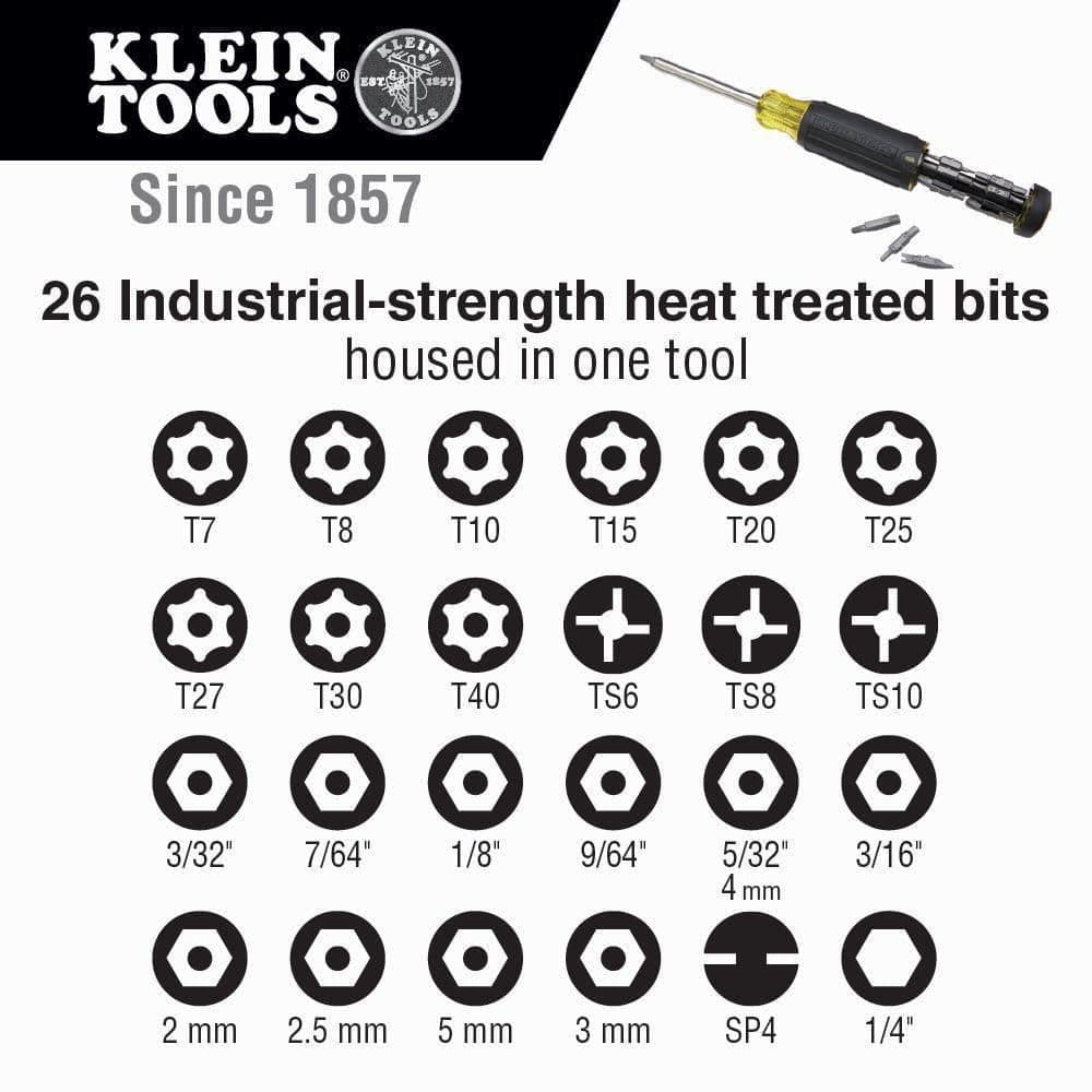 Klein Tools 27-in-1 Multi-Bit Tamperproof Screwdriver (3)