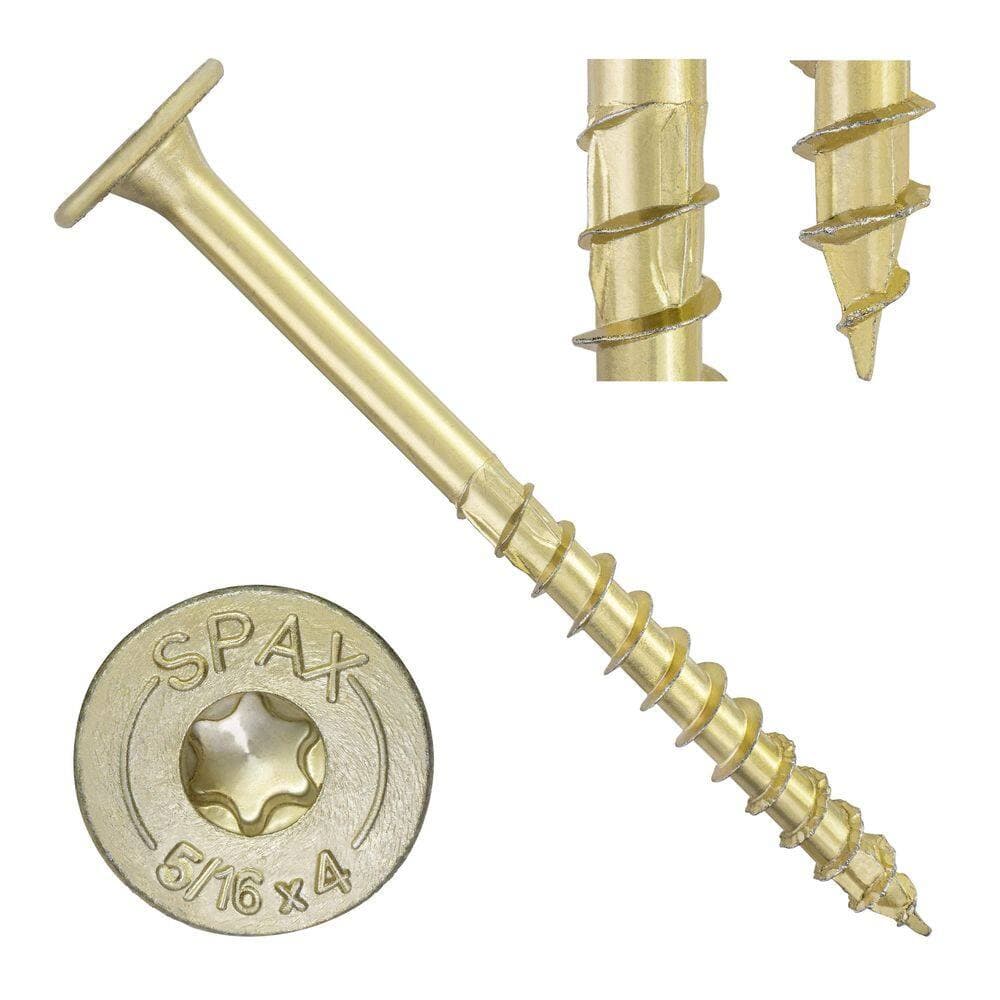 SPAX 5/16 in. x 4 in. Powerlags XF Interior T40 T-Star Pancake Head Structural Wood Lag Screws (250 Pieces) (2)