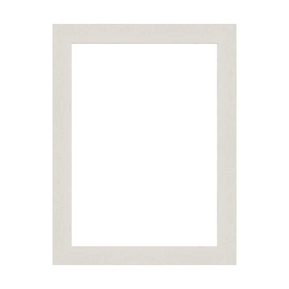 Amanti Art Mirror Makeover Rustic Plank White Narrow 19.25 in. W x 25.25 in. H Bathroom Mirror Frame Border Kit-Fits a 18x24 Mirror (1)