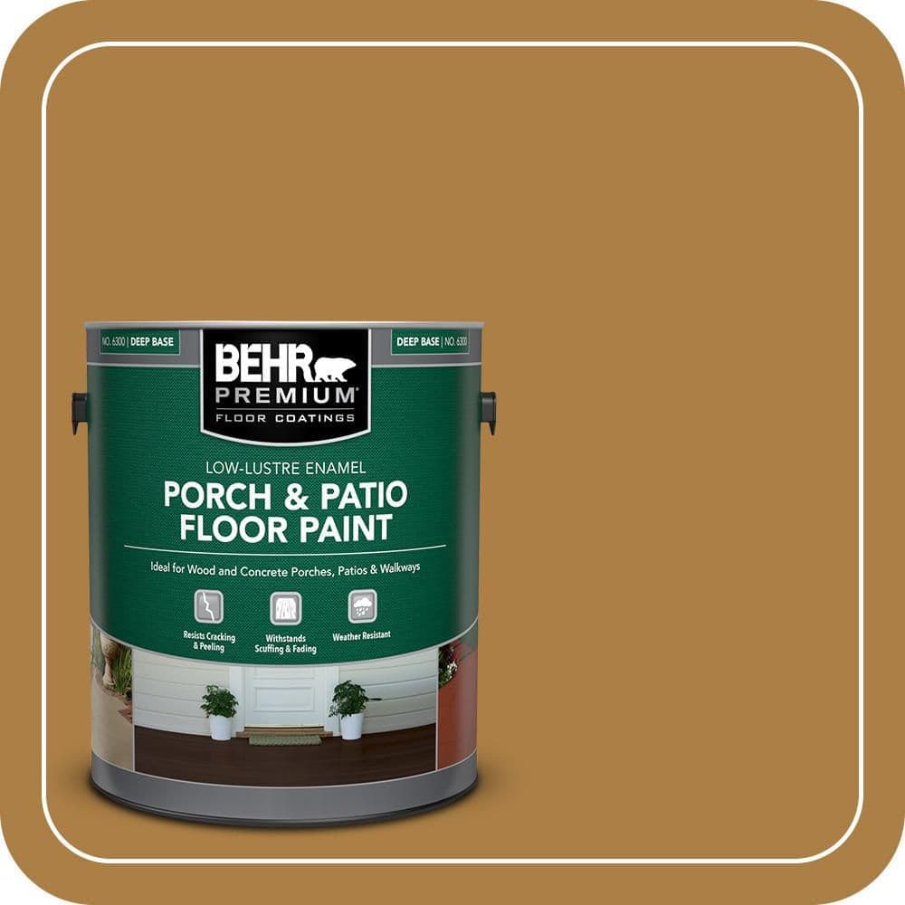 BEHR PREMIUM #M280-7 Karat Low-Lustre Enamel Interior/Exterior Porch and Patio Floor Paint (1)