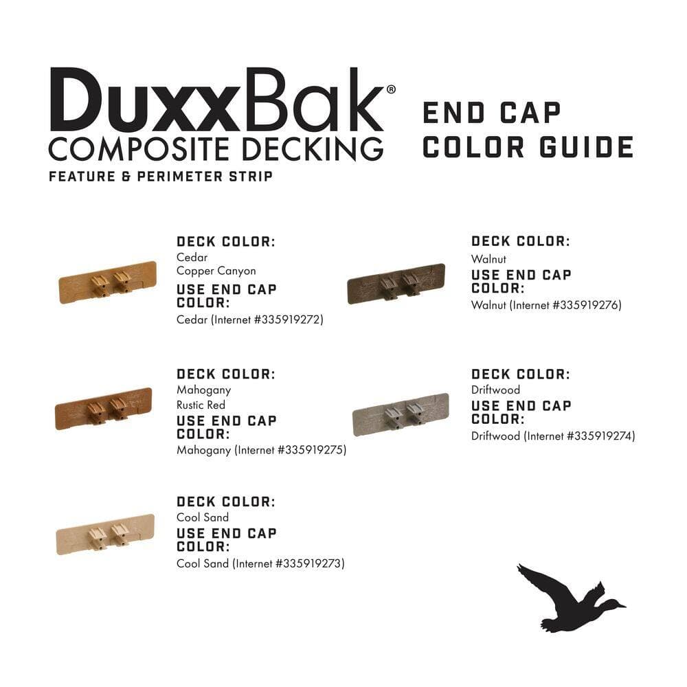 DuxxBak I.Dekk 12 ft. Feature/Perimeter Strip Cedar End Cap (3)